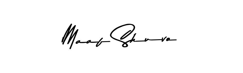 Make a beautiful signature design for name Maaf Shuvo. With this signature (Asem Kandis PERSONAL USE) style, you can create a handwritten signature for free. Maaf Shuvo signature style 9 images and pictures png