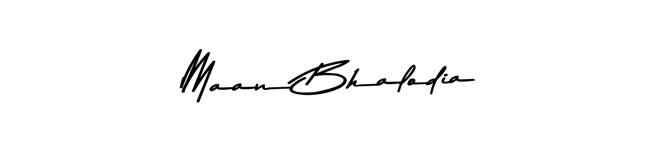 Design your own signature with our free online signature maker. With this signature software, you can create a handwritten (Asem Kandis PERSONAL USE) signature for name Maan Bhalodia. Maan Bhalodia signature style 9 images and pictures png