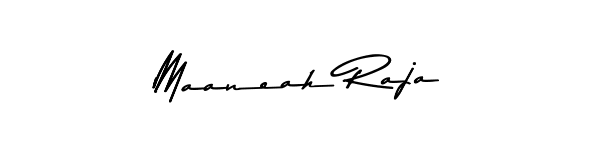 Make a beautiful signature design for name Maaneah Raja. With this signature (Asem Kandis PERSONAL USE) style, you can create a handwritten signature for free. Maaneah Raja signature style 9 images and pictures png