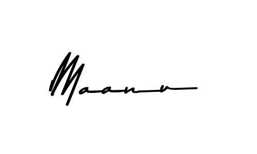 Make a beautiful signature design for name Maanu. With this signature (Asem Kandis PERSONAL USE) style, you can create a handwritten signature for free. Maanu signature style 9 images and pictures png