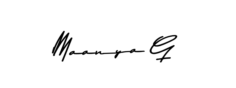 The best way (Asem Kandis PERSONAL USE) to make a short signature is to pick only two or three words in your name. The name Maanya G include a total of six letters. For converting this name. Maanya G signature style 9 images and pictures png