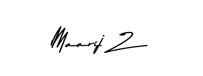 Make a beautiful signature design for name Maarij Z. With this signature (Asem Kandis PERSONAL USE) style, you can create a handwritten signature for free. Maarij Z signature style 9 images and pictures png