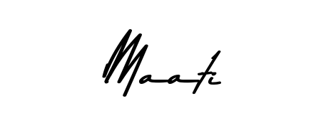 Enhance your business communications with Maati signature in Asem Kandis PERSONAL USE lettering. Clean, modern, and universally compatible. Maati signature style 9 images and pictures png