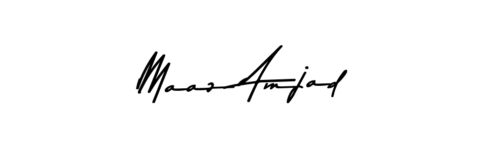 Also You can easily find your signature by using the search form. We will create Maaz Amjad name handwritten signature images for you free of cost using Asem Kandis PERSONAL USE sign style. Maaz Amjad signature style 9 images and pictures png