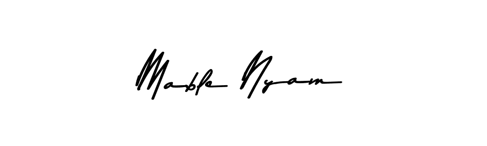 Also we have Mable Nyam name is the best signature style. Create professional handwritten signature collection using Asem Kandis PERSONAL USE autograph style. Mable Nyam signature style 9 images and pictures png