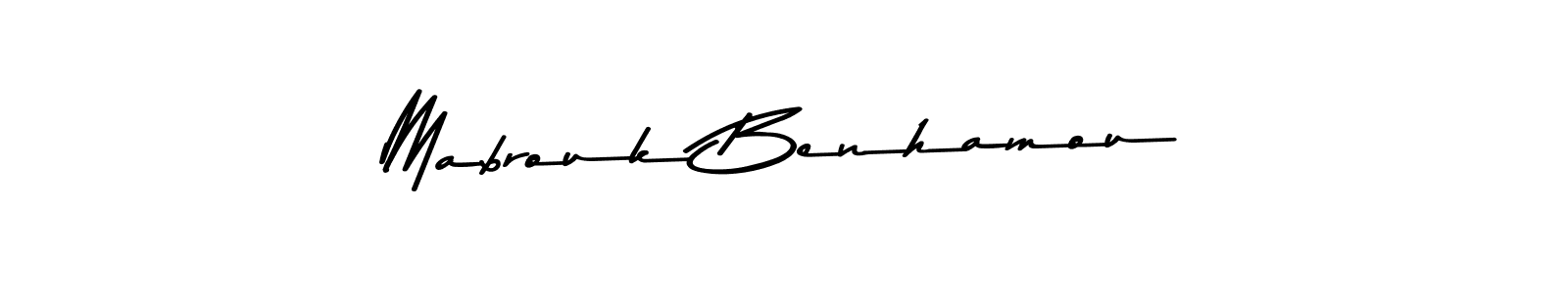 Make a beautiful signature design for name Mabrouk Benhamou. With this signature (Asem Kandis PERSONAL USE) style, you can create a handwritten signature for free. Mabrouk Benhamou signature style 9 images and pictures png