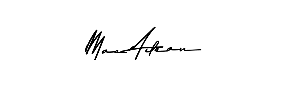 How to make Mac Ailean name signature. Use Asem Kandis PERSONAL USE style for creating short signs online. This is the latest handwritten sign. Mac Ailean signature style 9 images and pictures png