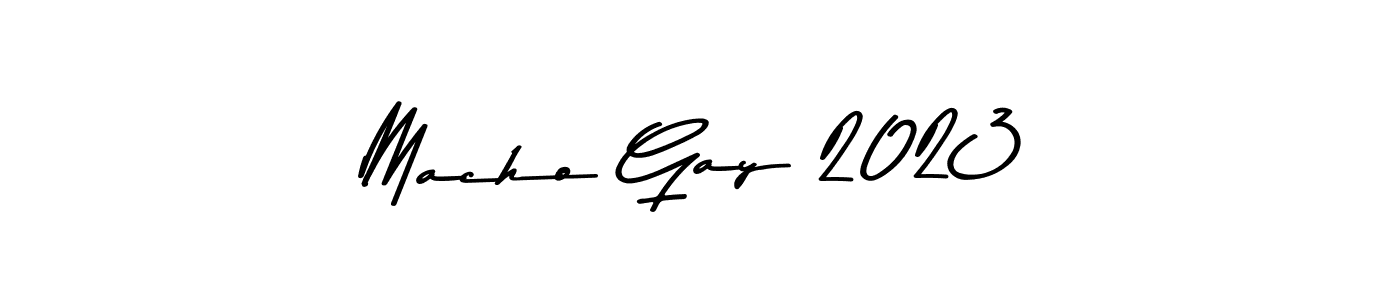 The best way (Asem Kandis PERSONAL USE) to make a short signature is to pick only two or three words in your name. The name Macho Gay 2023 include a total of six letters. For converting this name. Macho Gay 2023 signature style 9 images and pictures png