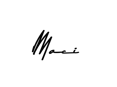 Create a beautiful signature design for name Maci. With this signature (Asem Kandis PERSONAL USE) fonts, you can make a handwritten signature for free. Maci signature style 9 images and pictures png