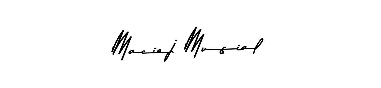 Design your own signature with our free online signature maker. With this signature software, you can create a handwritten (Asem Kandis PERSONAL USE) signature for name Maciej Musial. Maciej Musial signature style 9 images and pictures png