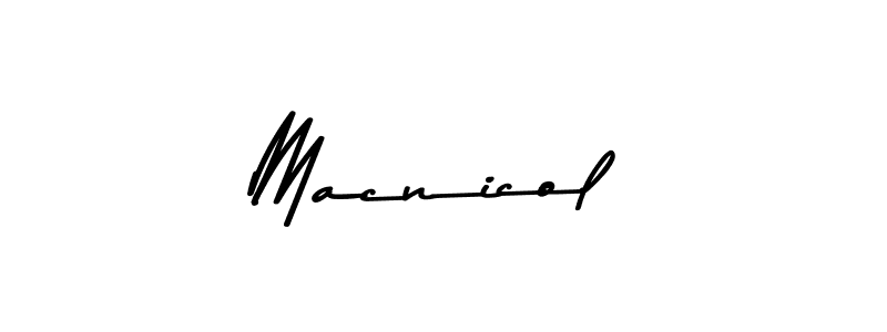 How to make Macnicol name signature. Use Asem Kandis PERSONAL USE style for creating short signs online. This is the latest handwritten sign. Macnicol signature style 9 images and pictures png
