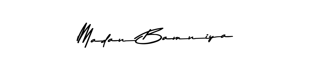 Asem Kandis PERSONAL USE is a professional signature style that is perfect for those who want to add a touch of class to their signature. It is also a great choice for those who want to make their signature more unique. Get Madan Bamniya name to fancy signature for free. Madan Bamniya signature style 9 images and pictures png