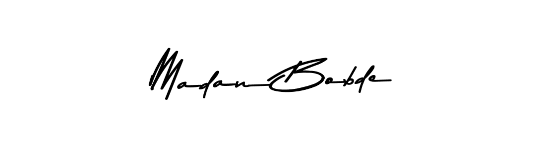 Create a beautiful signature design for name Madan Bobde. With this signature (Asem Kandis PERSONAL USE) fonts, you can make a handwritten signature for free. Madan Bobde signature style 9 images and pictures png