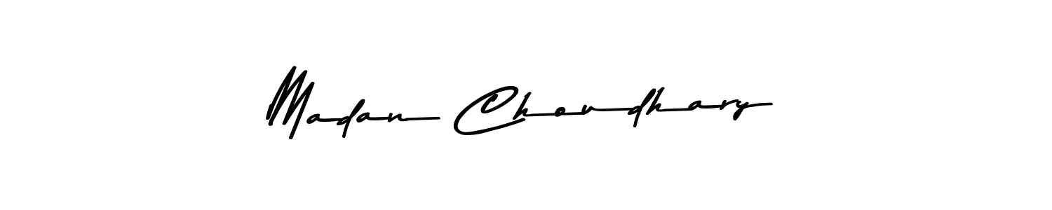 Design your own signature with our free online signature maker. With this signature software, you can create a handwritten (Asem Kandis PERSONAL USE) signature for name Madan Choudhary. Madan Choudhary signature style 9 images and pictures png