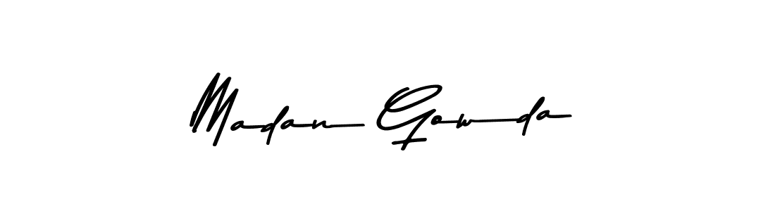 Design your own signature with our free online signature maker. With this signature software, you can create a handwritten (Asem Kandis PERSONAL USE) signature for name Madan Gowda. Madan Gowda signature style 9 images and pictures png