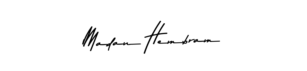 Use a signature maker to create a handwritten signature online. With this signature software, you can design (Asem Kandis PERSONAL USE) your own signature for name Madan Hembram. Madan Hembram signature style 9 images and pictures png