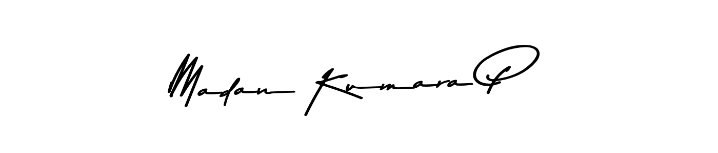 The best way (Asem Kandis PERSONAL USE) to make a short signature is to pick only two or three words in your name. The name Madan Kumara P include a total of six letters. For converting this name. Madan Kumara P signature style 9 images and pictures png