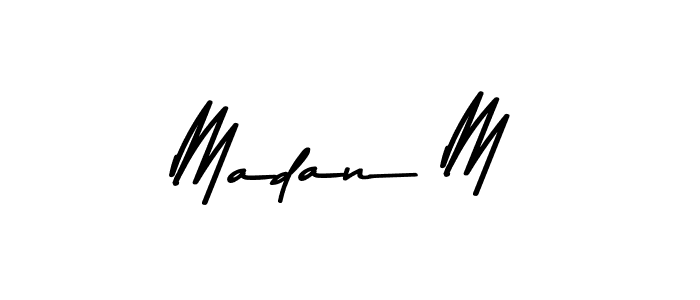 Design your own signature with our free online signature maker. With this signature software, you can create a handwritten (Asem Kandis PERSONAL USE) signature for name Madan M. Madan M signature style 9 images and pictures png