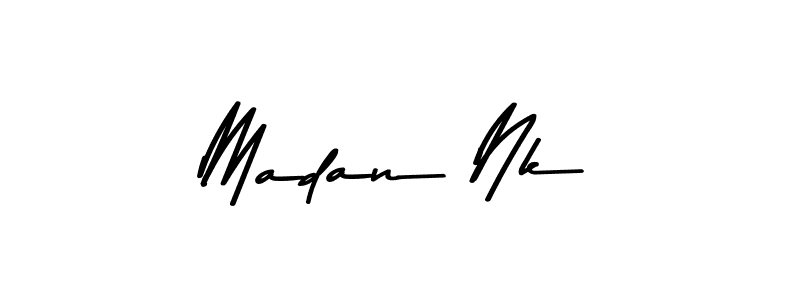 How to make Madan Nk signature? Asem Kandis PERSONAL USE is a professional autograph style. Create handwritten signature for Madan Nk name. Madan Nk signature style 9 images and pictures png