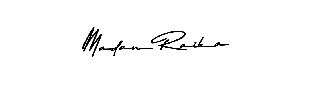 Create a beautiful signature design for name Madan Raika. With this signature (Asem Kandis PERSONAL USE) fonts, you can make a handwritten signature for free. Madan Raika signature style 9 images and pictures png