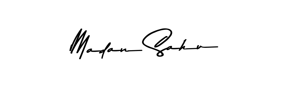 Make a beautiful signature design for name Madan Sahu. With this signature (Asem Kandis PERSONAL USE) style, you can create a handwritten signature for free. Madan Sahu signature style 9 images and pictures png