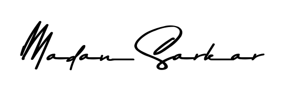 Personalize your online presence with Madan Sarkar signature rendered in elegant Asem Kandis PERSONAL USE font. Great for website footers and blogs. Madan Sarkar signature style 9 images and pictures png