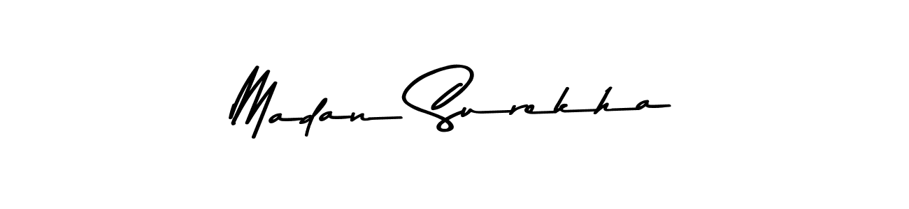 if you are searching for the best signature style for your name Madan Surekha. so please give up your signature search. here we have designed multiple signature styles  using Asem Kandis PERSONAL USE. Madan Surekha signature style 9 images and pictures png
