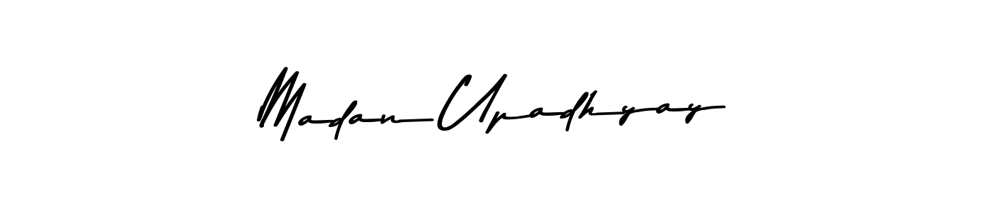 Make a beautiful signature design for name Madan Upadhyay. With this signature (Asem Kandis PERSONAL USE) style, you can create a handwritten signature for free. Madan Upadhyay signature style 9 images and pictures png