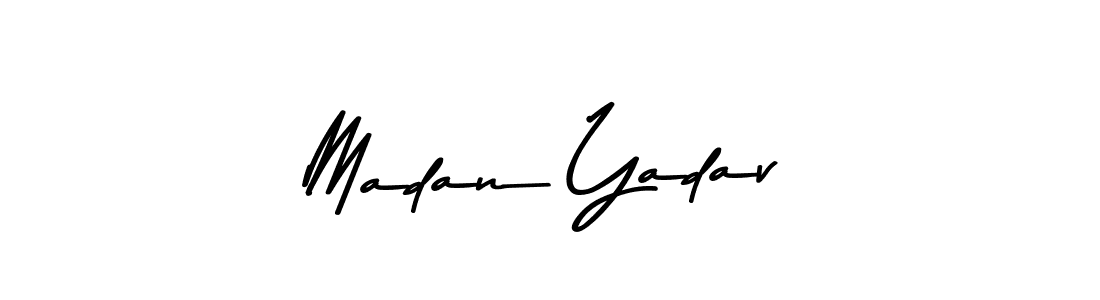 The best way (Asem Kandis PERSONAL USE) to make a short signature is to pick only two or three words in your name. The name Madan Yadav include a total of six letters. For converting this name. Madan Yadav signature style 9 images and pictures png