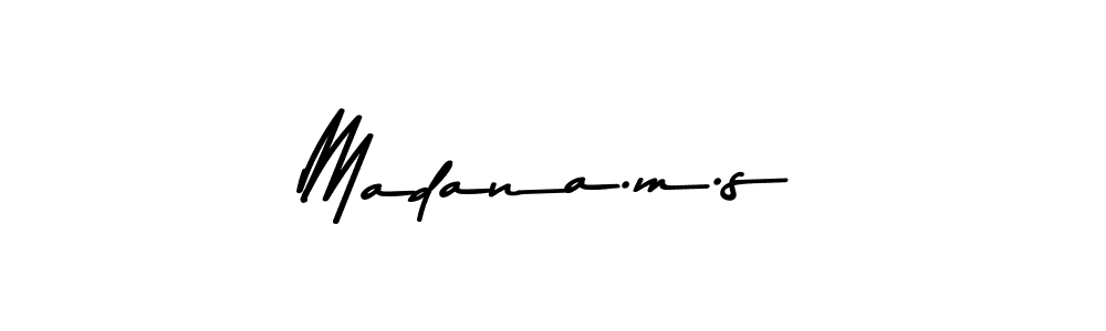 Madana.m.s stylish signature style. Best Handwritten Sign (Asem Kandis PERSONAL USE) for my name. Handwritten Signature Collection Ideas for my name Madana.m.s. Madana.m.s signature style 9 images and pictures png