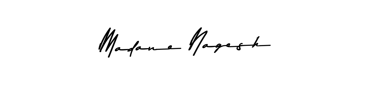 Create a beautiful signature design for name Madane Nagesh. With this signature (Asem Kandis PERSONAL USE) fonts, you can make a handwritten signature for free. Madane Nagesh signature style 9 images and pictures png