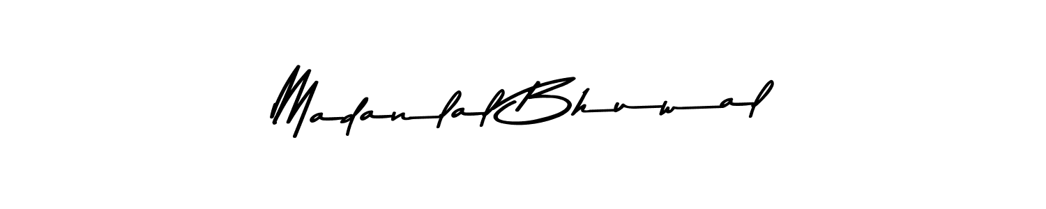 Make a beautiful signature design for name Madanlal Bhuwal. Use this online signature maker to create a handwritten signature for free. Madanlal Bhuwal signature style 9 images and pictures png