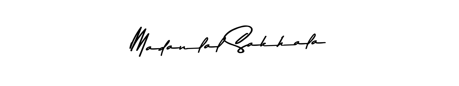 Design your own signature with our free online signature maker. With this signature software, you can create a handwritten (Asem Kandis PERSONAL USE) signature for name Madanlal Sakhala. Madanlal Sakhala signature style 9 images and pictures png