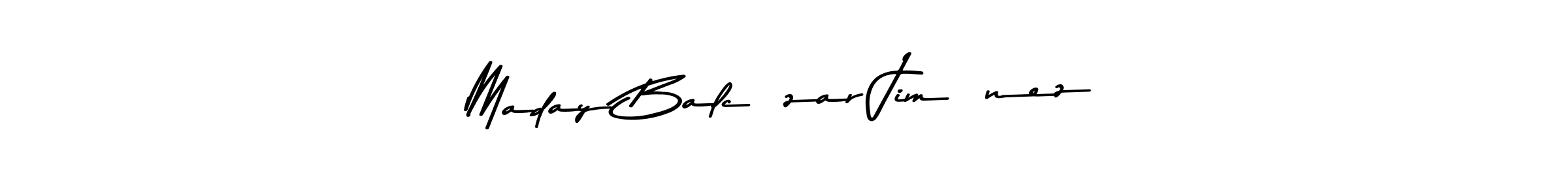 The best way (Asem Kandis PERSONAL USE) to make a short signature is to pick only two or three words in your name. The name Maday Balcázar Jiménez include a total of six letters. For converting this name. Maday Balcázar Jiménez signature style 9 images and pictures png