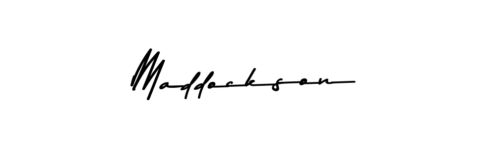 Design your own signature with our free online signature maker. With this signature software, you can create a handwritten (Asem Kandis PERSONAL USE) signature for name Maddockson. Maddockson signature style 9 images and pictures png