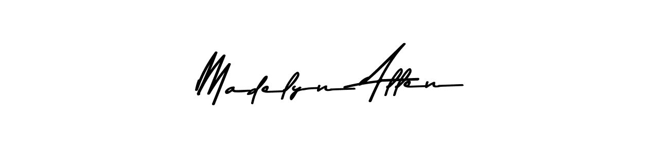 Make a beautiful signature design for name Madelyn Allen. With this signature (Asem Kandis PERSONAL USE) style, you can create a handwritten signature for free. Madelyn Allen signature style 9 images and pictures png