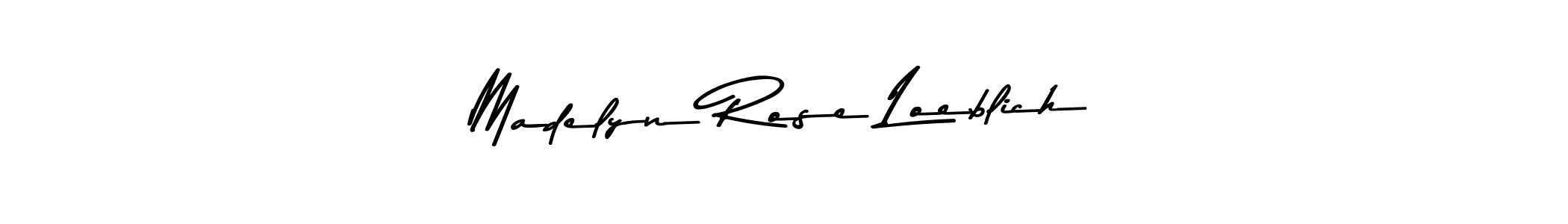 Create a beautiful signature design for name Madelyn Rose Loeblich. With this signature (Asem Kandis PERSONAL USE) fonts, you can make a handwritten signature for free. Madelyn Rose Loeblich signature style 9 images and pictures png