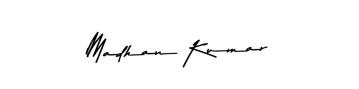 How to make Madhan Kumar name signature. Use Asem Kandis PERSONAL USE style for creating short signs online. This is the latest handwritten sign. Madhan Kumar signature style 9 images and pictures png