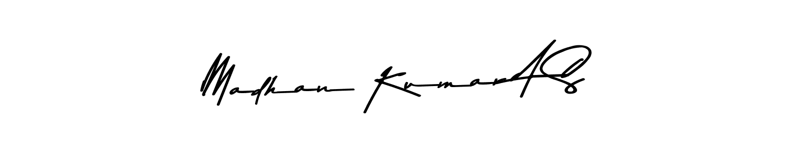 Also You can easily find your signature by using the search form. We will create Madhan Kumar A S name handwritten signature images for you free of cost using Asem Kandis PERSONAL USE sign style. Madhan Kumar A S signature style 9 images and pictures png