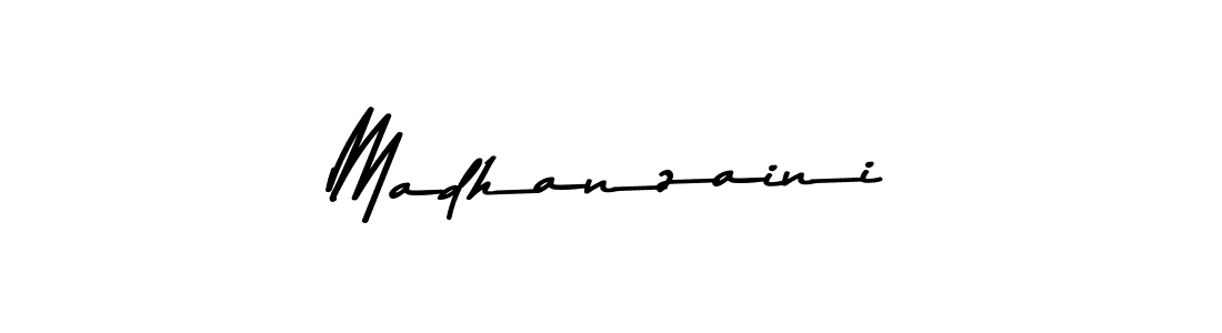 How to make Madhanzaini name signature. Use Asem Kandis PERSONAL USE style for creating short signs online. This is the latest handwritten sign. Madhanzaini signature style 9 images and pictures png