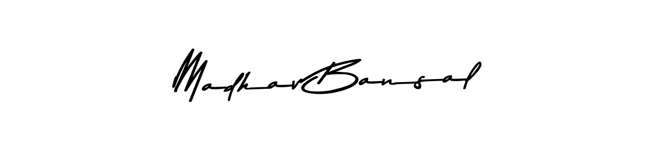 How to make Madhav Bansal signature? Asem Kandis PERSONAL USE is a professional autograph style. Create handwritten signature for Madhav Bansal name. Madhav Bansal signature style 9 images and pictures png