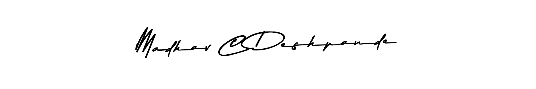 Use a signature maker to create a handwritten signature online. With this signature software, you can design (Asem Kandis PERSONAL USE) your own signature for name Madhav C Deshpande. Madhav C Deshpande signature style 9 images and pictures png