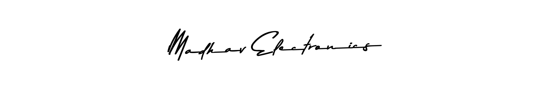 Asem Kandis PERSONAL USE is a professional signature style that is perfect for those who want to add a touch of class to their signature. It is also a great choice for those who want to make their signature more unique. Get Madhav Electronics name to fancy signature for free. Madhav Electronics signature style 9 images and pictures png