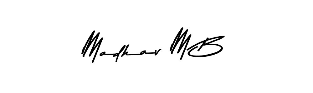 How to make Madhav M B signature? Asem Kandis PERSONAL USE is a professional autograph style. Create handwritten signature for Madhav M B name. Madhav M B signature style 9 images and pictures png