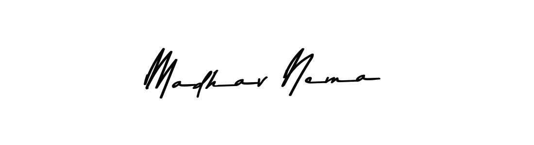 Check out images of Autograph of Madhav Nema name. Actor Madhav Nema Signature Style. Asem Kandis PERSONAL USE is a professional sign style online. Madhav Nema signature style 9 images and pictures png