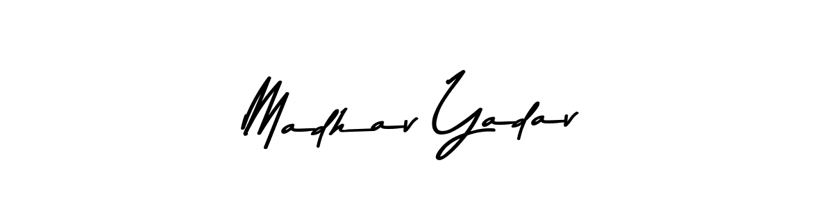 Design your own signature with our free online signature maker. With this signature software, you can create a handwritten (Asem Kandis PERSONAL USE) signature for name Madhav Yadav. Madhav Yadav signature style 9 images and pictures png