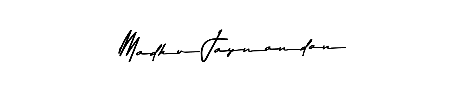 Madhu Jaynandan stylish signature style. Best Handwritten Sign (Asem Kandis PERSONAL USE) for my name. Handwritten Signature Collection Ideas for my name Madhu Jaynandan. Madhu Jaynandan signature style 9 images and pictures png