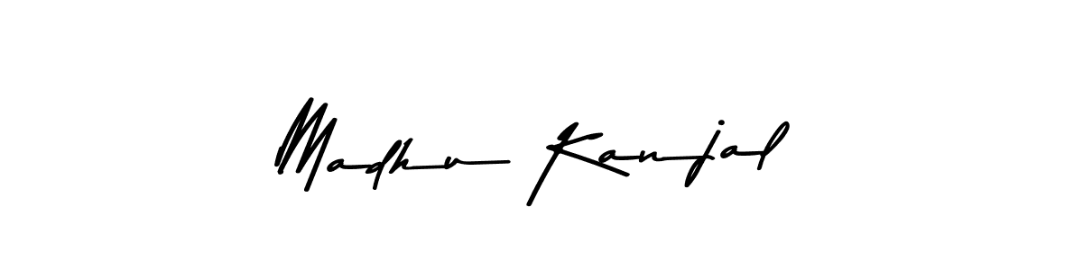 Make a beautiful signature design for name Madhu Kanjal. With this signature (Asem Kandis PERSONAL USE) style, you can create a handwritten signature for free. Madhu Kanjal signature style 9 images and pictures png