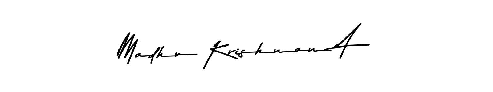 Once you've used our free online signature maker to create your best signature Asem Kandis PERSONAL USE style, it's time to enjoy all of the benefits that Madhu Krishnan A name signing documents. Madhu Krishnan A signature style 9 images and pictures png