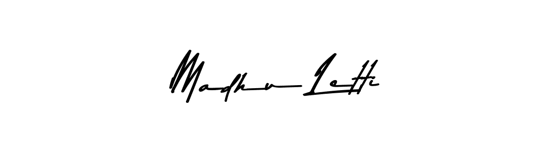 Also we have Madhu Letti name is the best signature style. Create professional handwritten signature collection using Asem Kandis PERSONAL USE autograph style. Madhu Letti signature style 9 images and pictures png